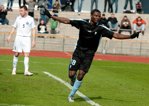 Edward Ofere, Malmö gör 2-0. Jubel