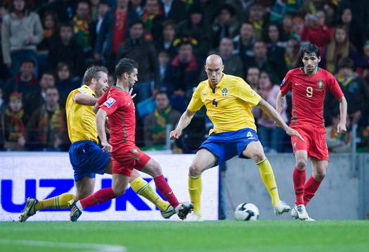 Olof Mellberg och Daniel Majstorovic, Sverige jobbar hårt