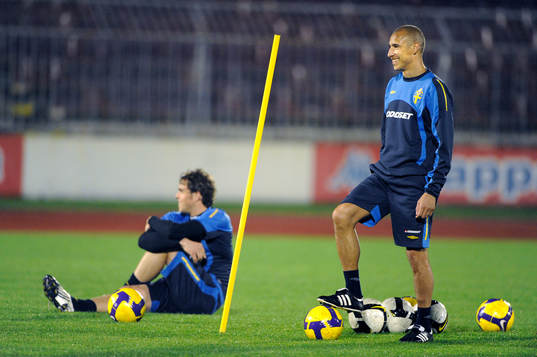 Johan Elmander och Henrik Larsson
