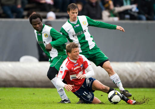 Monday James, David Johansson Hammarby och Marcus Allbäck,