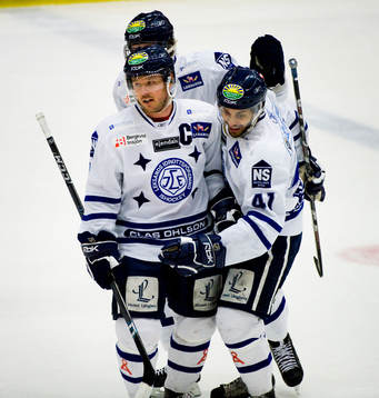 Mikael Karlberg och Pierre-Edouard Bellemare, Leksand, jubel