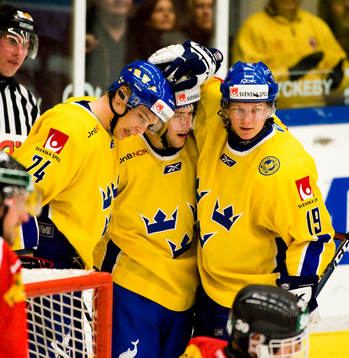 Johan Harju, Linus Omark och Patrik Zackrisson, Sverige,