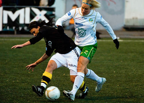 Kimberley Gustafsson, AIK och Kristin Bengtsson, Hammarby