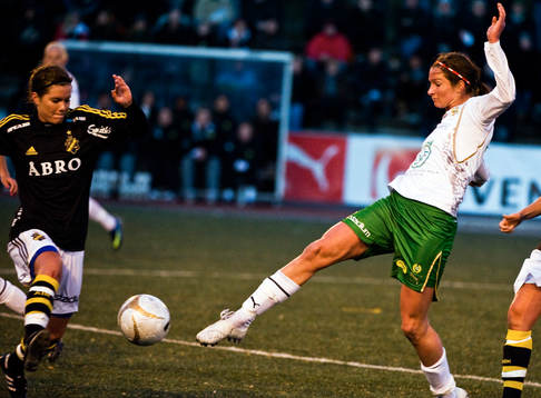 Hanna Folkesson, AIK och Madeleine Tegström, Hammarby