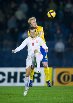Petter Hansson, Sverige och Danko Lazovic, Serbien