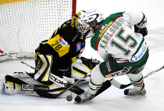 Sebastian Karlsson, Rögle, Johan Thalberg, målvakt,