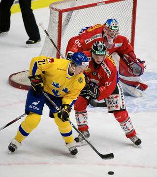 Jimmie Ericsson, Sverige och Romas Josi och Lukas Flueler,