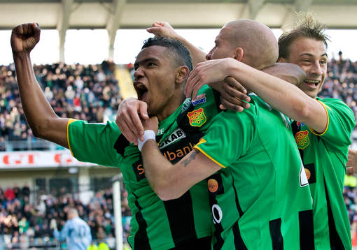 Gais och Wanderson och Mattias Lindström jubel