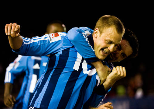 Daniel Sjölund och Hrvoje Milic, jubel