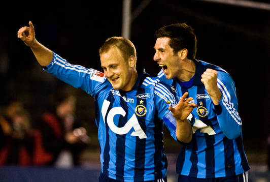 Daniel Sjölund och Hrvoje Milic, jubel