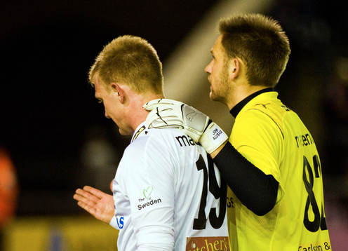 Michael Almebäck och John Alvbåge, målvakt, Örebro