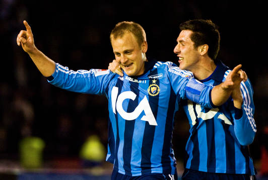 Daniel Sjölund och Hrvoje Milic, jubel