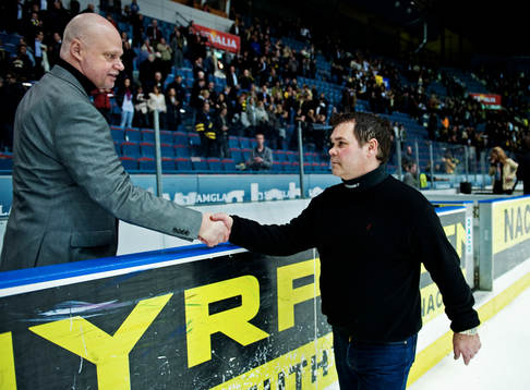 Roger Melin, tränare, AIK, och Leif Strömberg, tränare,