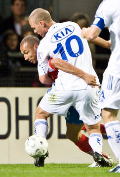 Henrik Larsson, Helsingborg och Ragnar Sigurdsson, Göteborg
