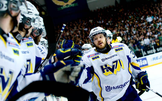 HV71 jubel i båset