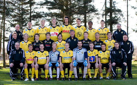 Bakre raden fr.v.: Rickard Svensson, tränare, Burim