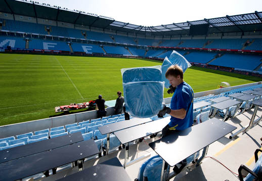 Fotboll, Pressvisning på Swedbank Stadion, Arena