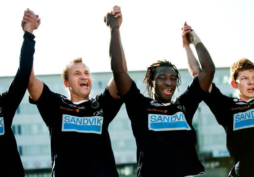 Hans Berggren, Amadou Jawo och Jonas Lantto, Gefle, tackar
