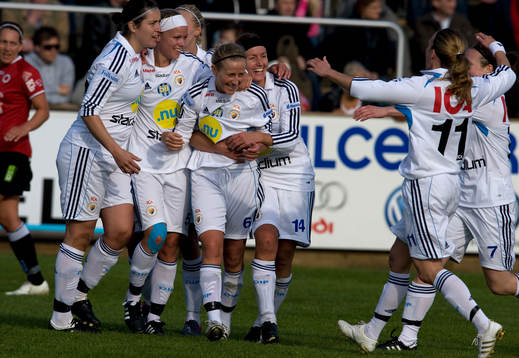 Jubel sedan Marijke Callebaut, Djurgården, gjort mål