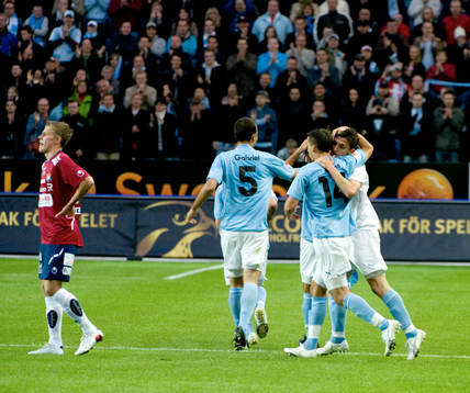 Agon Mehmeti, Malmö har gjort mål. Jubel