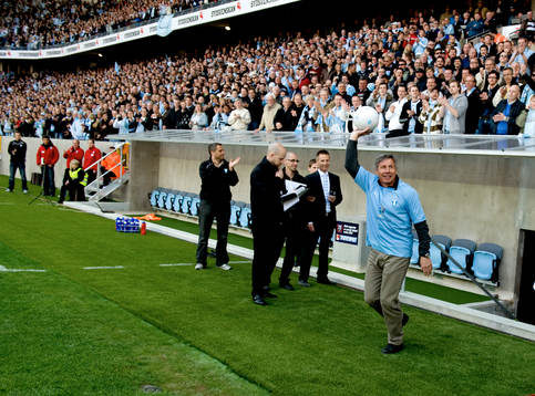 Malmö FF legendarer innan matchen. Roy Andersson