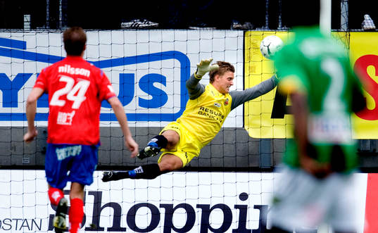 Pär Hansson, målvakt, Helsingborg släpper in 1-1