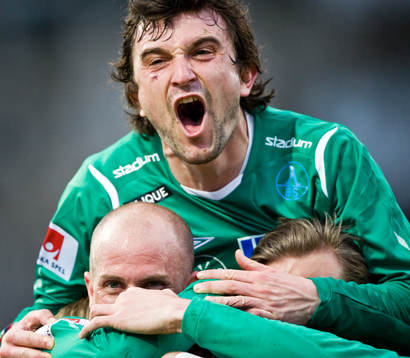 Aleksandar Kitic och Johan Patriksson, jubel