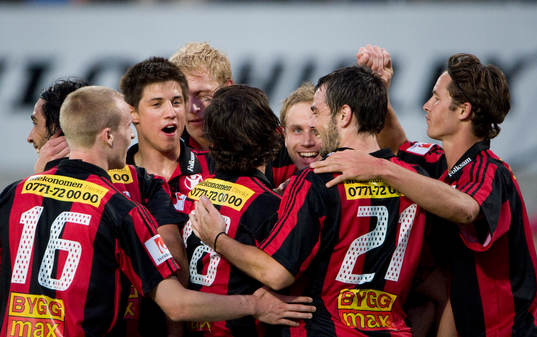0-1 Joakim Runnemo och till höger långkastaren Philip
