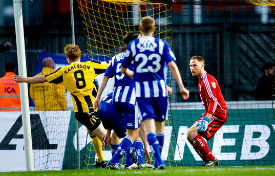Josef Karlsson, Häcken jubel, Kim Christensen, målvakt,