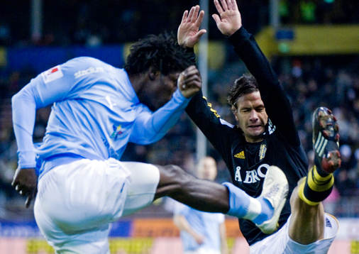Jimmy Dixon, Malmö FF och Iván Obolo, AIK