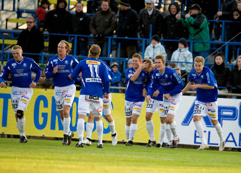 Marcus Pode, Trelleborg gjorde 1-0. Jubel