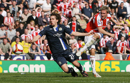Liam Lawrence, Stoke, och Gael Givet, Blackburn
