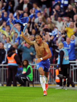Didier Drogba, Chelsea, målskytt, glädje och jubel över