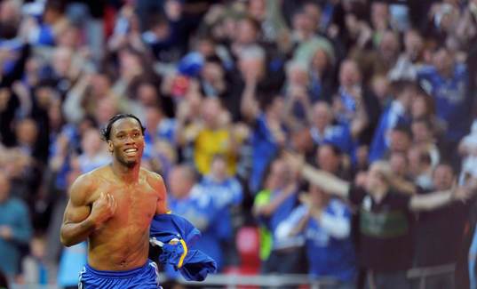 Didier Drogba, Chelsea, målskytt, glädje och jubel över