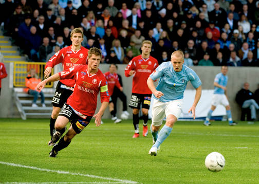 Dennis Melander, TFF och Daniel Larsson, Malmö