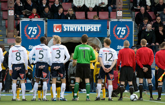 Spelarentré, utgångsmarch, lineup, Stryktipset 75 år.