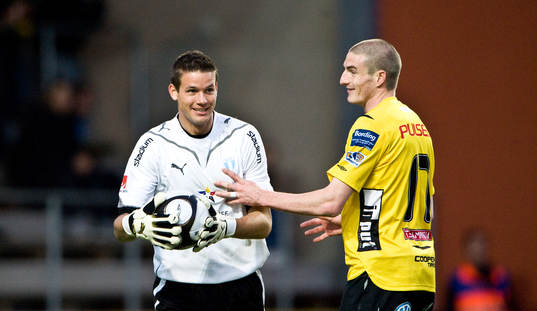 Jonas Sandqvist, målvakt och James Keene, Elfsborg