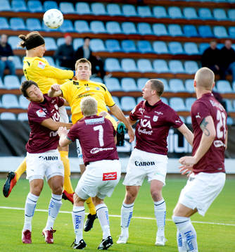 Erik Johansson, Falkenberg når högst på hörnan