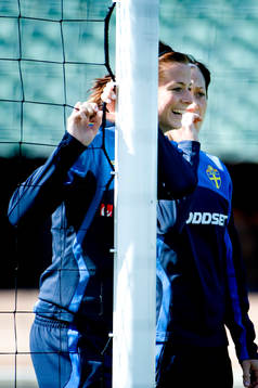 Lotta Schelin, skrattar, skratt, glädje