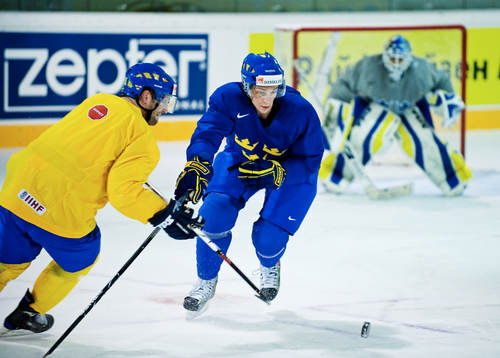 Johan Harju i defensivt arbete