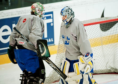 Jonas Gustavsson och Stefan Liv, målvakt