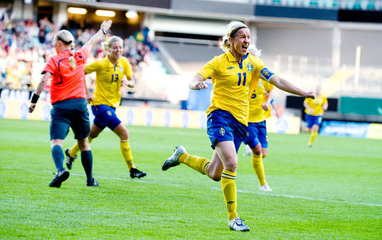 Victoria Svensson, Sverige, jubel