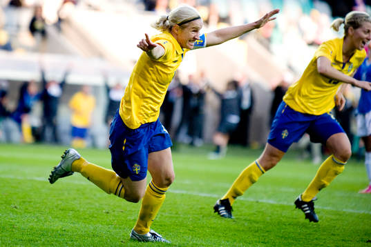 Victoria Svensson, Sverige, jubel