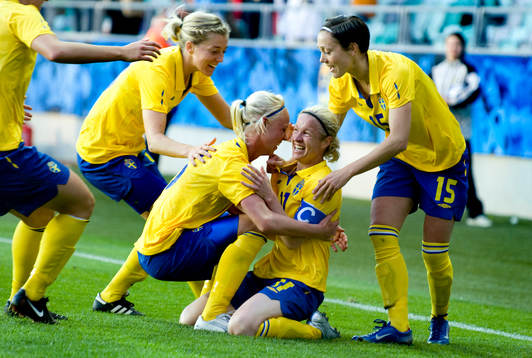 Victoria Svensson, Sverige, jubel