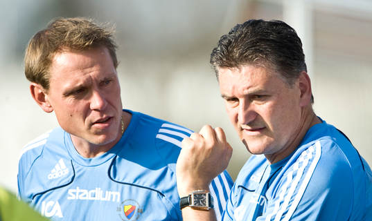 Andrée Jeglertz och Zoran Lucic, tränare
