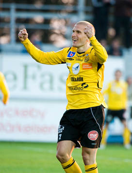 Johan Svensson, Mjällby, jubel