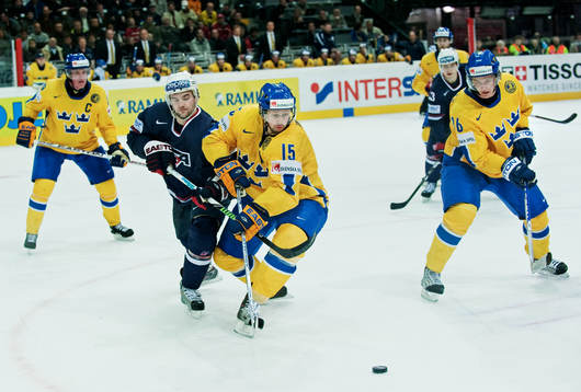 Patrick O Sullivan, USA, lyckas inte ta pucken av Rickard