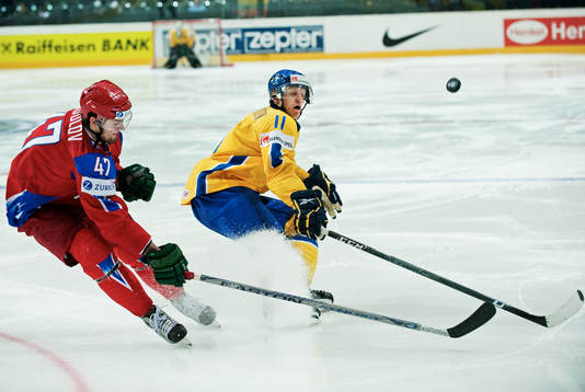 Alexander Radulov, Ryssland, och Carl Gunnarsson, Sverige,