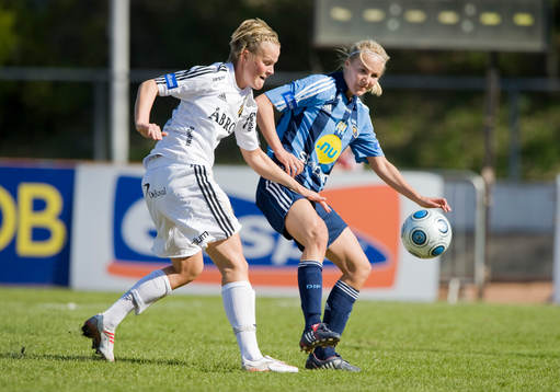Annica Sjölund, AIK och Gudrun Soley Gunnarsdottir,