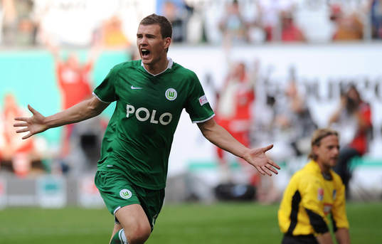 Edin Dzeko, Wolfsburg, glädje, jubel